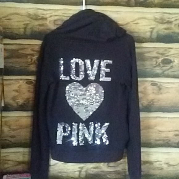 PINK Victoria's Secret Jackets & Blazers - Black Jacket with Bling